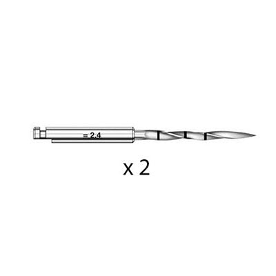 MR-1046 (2 forets CePo Drills pour implants de 2.4 mm, courts, type 1)