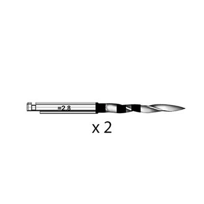 MR-1147 (2 forets CePo Drills pour implants de 2.8 mm, courts, type 2)